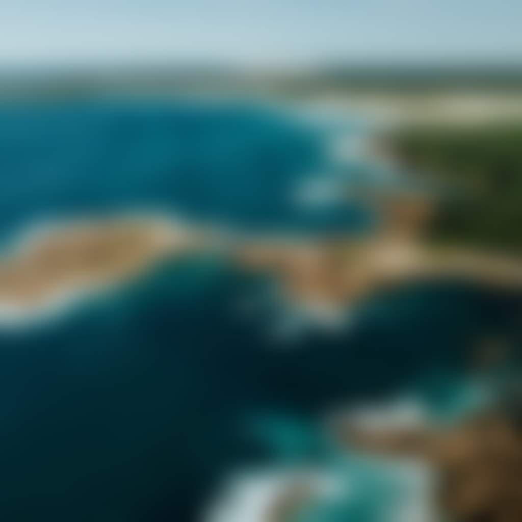 Aerial view tomaree coastal walk